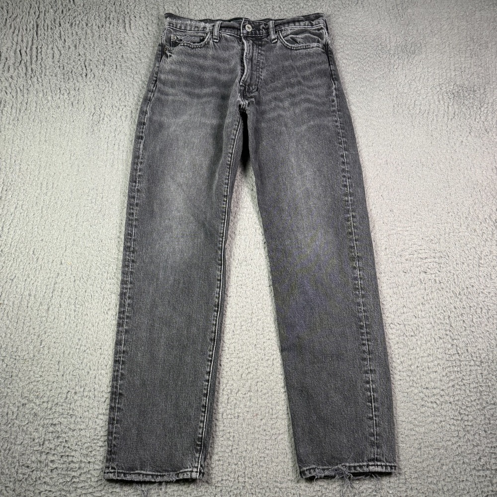 Abercrombie & Fitch Jeans Mens Black Faded 29x29 Vintage Stretch 90s Straight